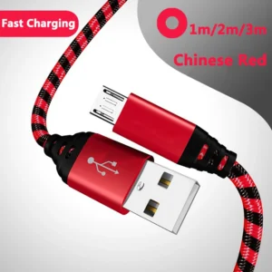 Nylon Braided Wire Charger Cable Micro USB Cable Date Sync 2A Fast Charging For Samsung A3/A5/A7A Huawei Android Mobile Phone