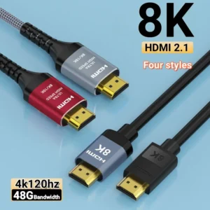MIZIQIER Long 8K HDMI 2.1 Cables, 48Gbps Ultra High Speed Braided Cord-4K@120Hz 8K@60Hz for Roku TV/PS5/PS4/HDTV/RTX 3080 3090