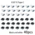 BlackWhite 40 pcs